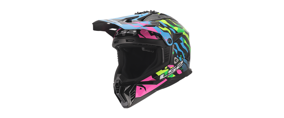 LS2 Gate II Electra Motocross Motorcycle Helmet